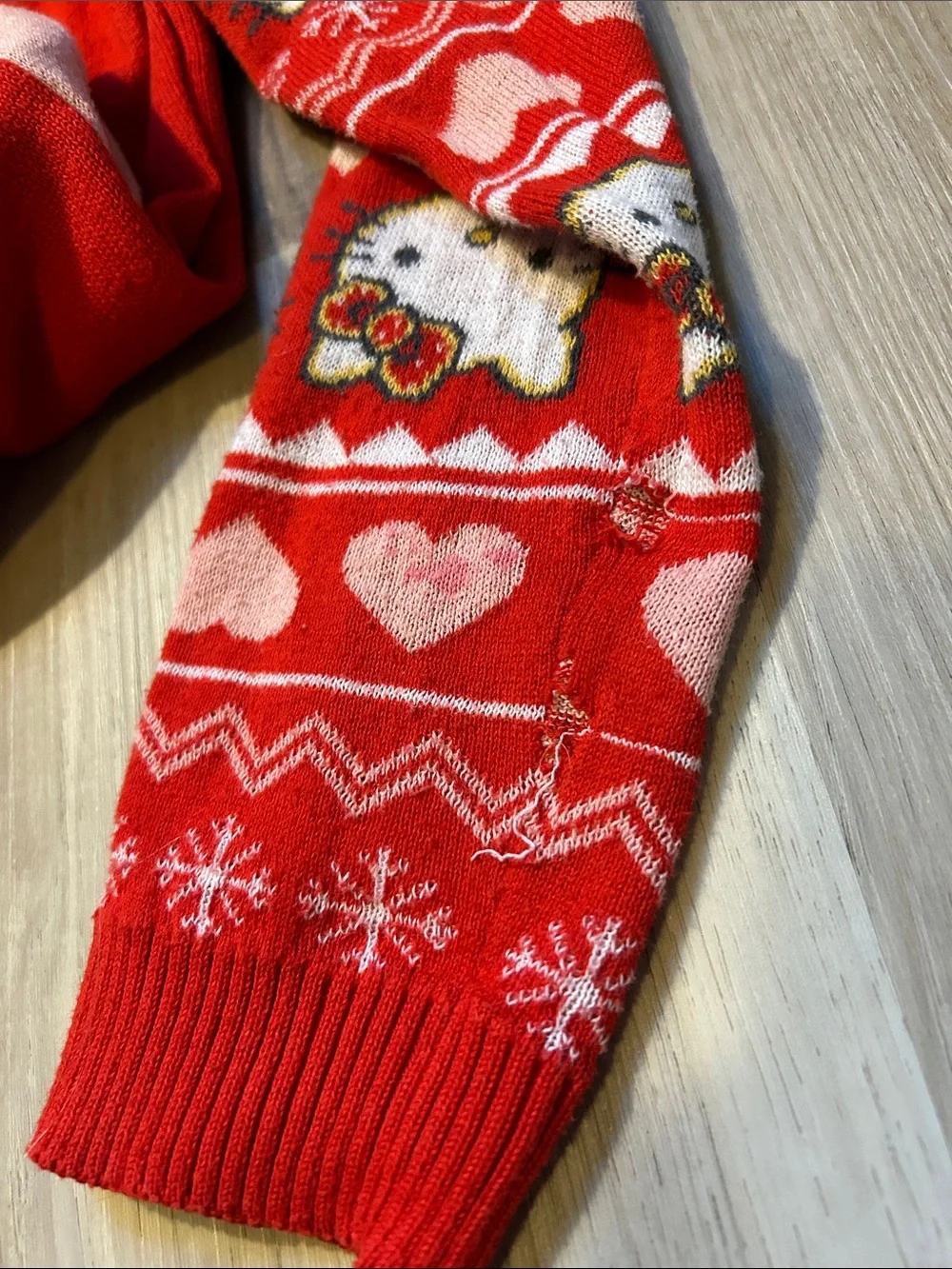 Hello Kitty Red and Pink Holiday Sweater size girls 8